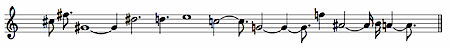 Exponential Welch-Costas 12 tone row with Golomb ruler timeline