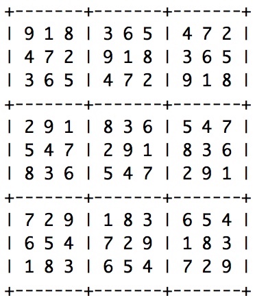 cyclic sudoku